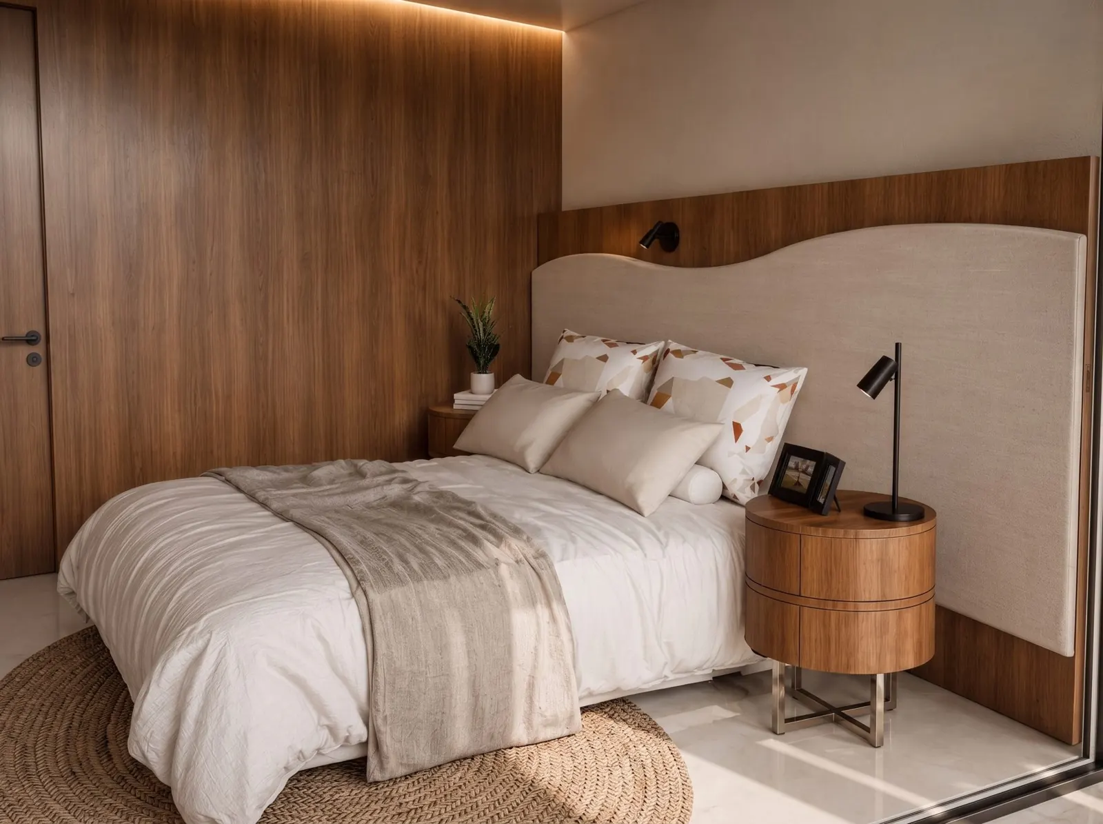 Quarto AC, projeto de interiores com marcenaria e closet