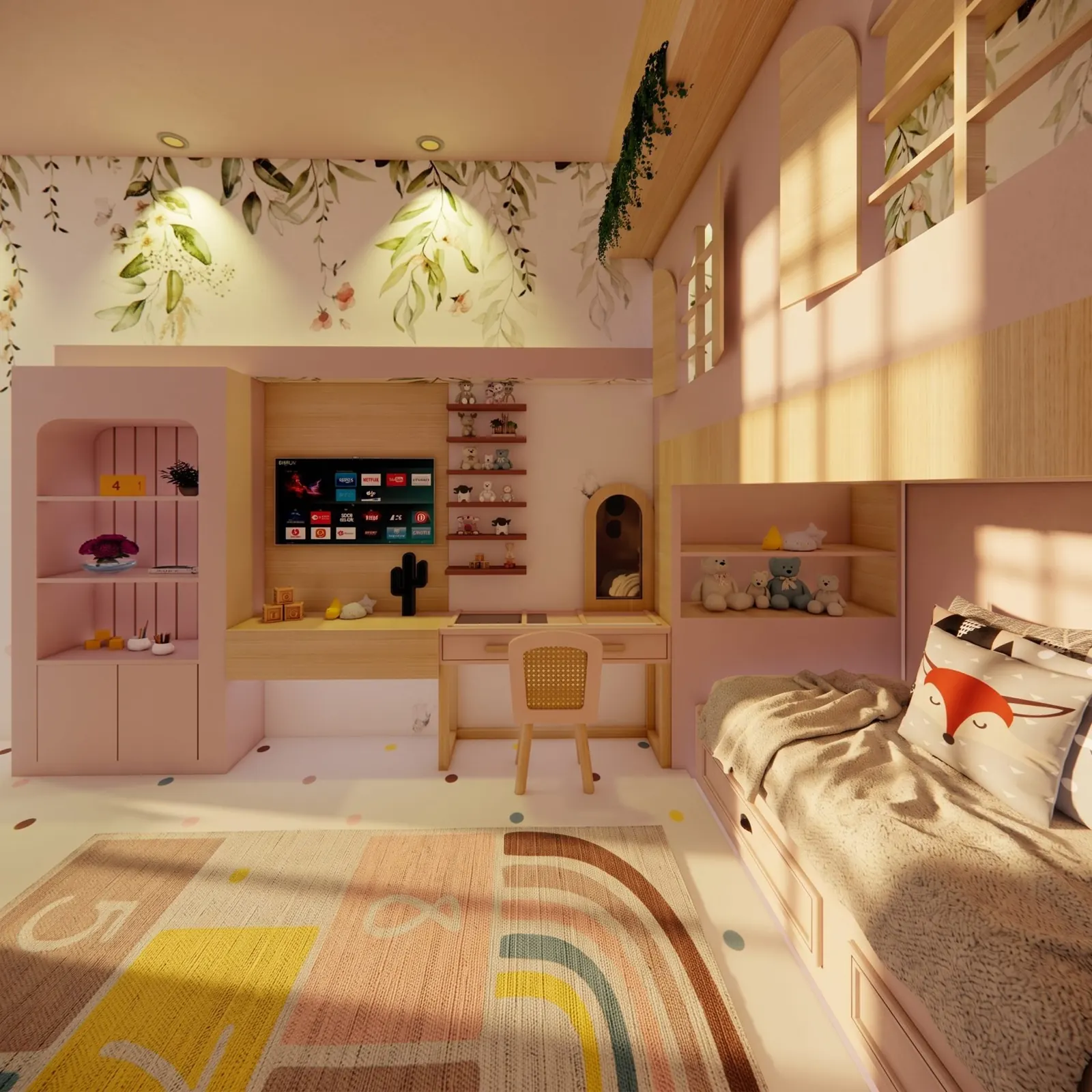 Quarto infantil com marcenaria lúdica